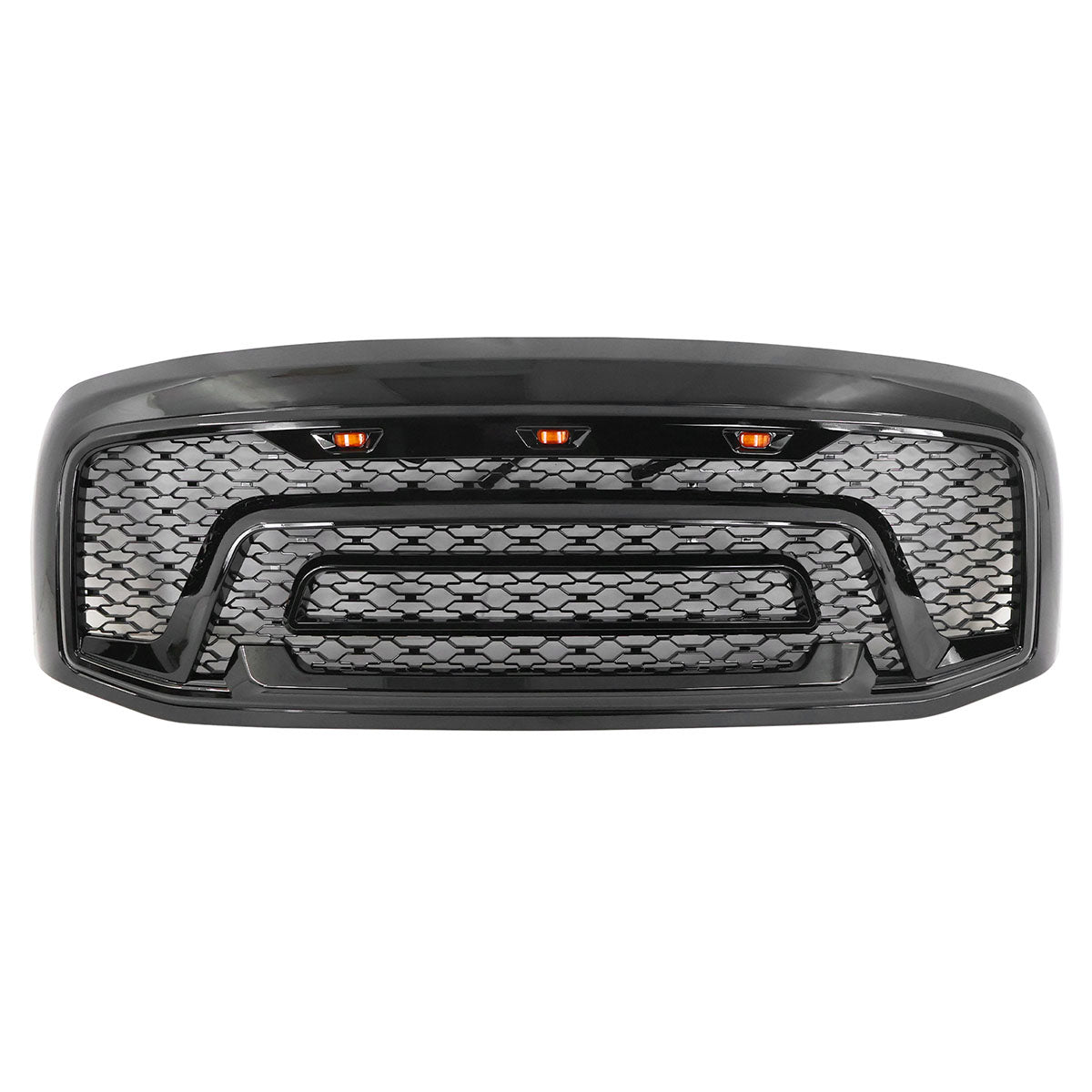 2006-2009 Dodge Ram 1500 2500 3500 Black Grille W/Signal Light