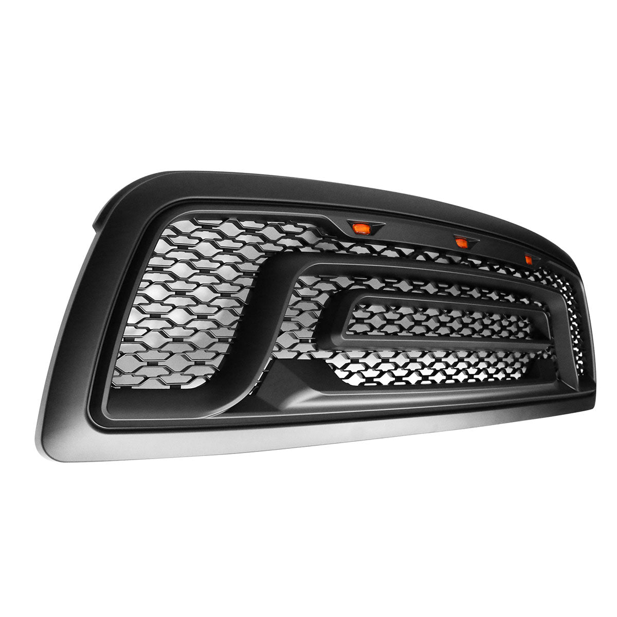 2009-2012 Dodge Ram 1500 Gloss Black Front Upper Grille W/Signal Light