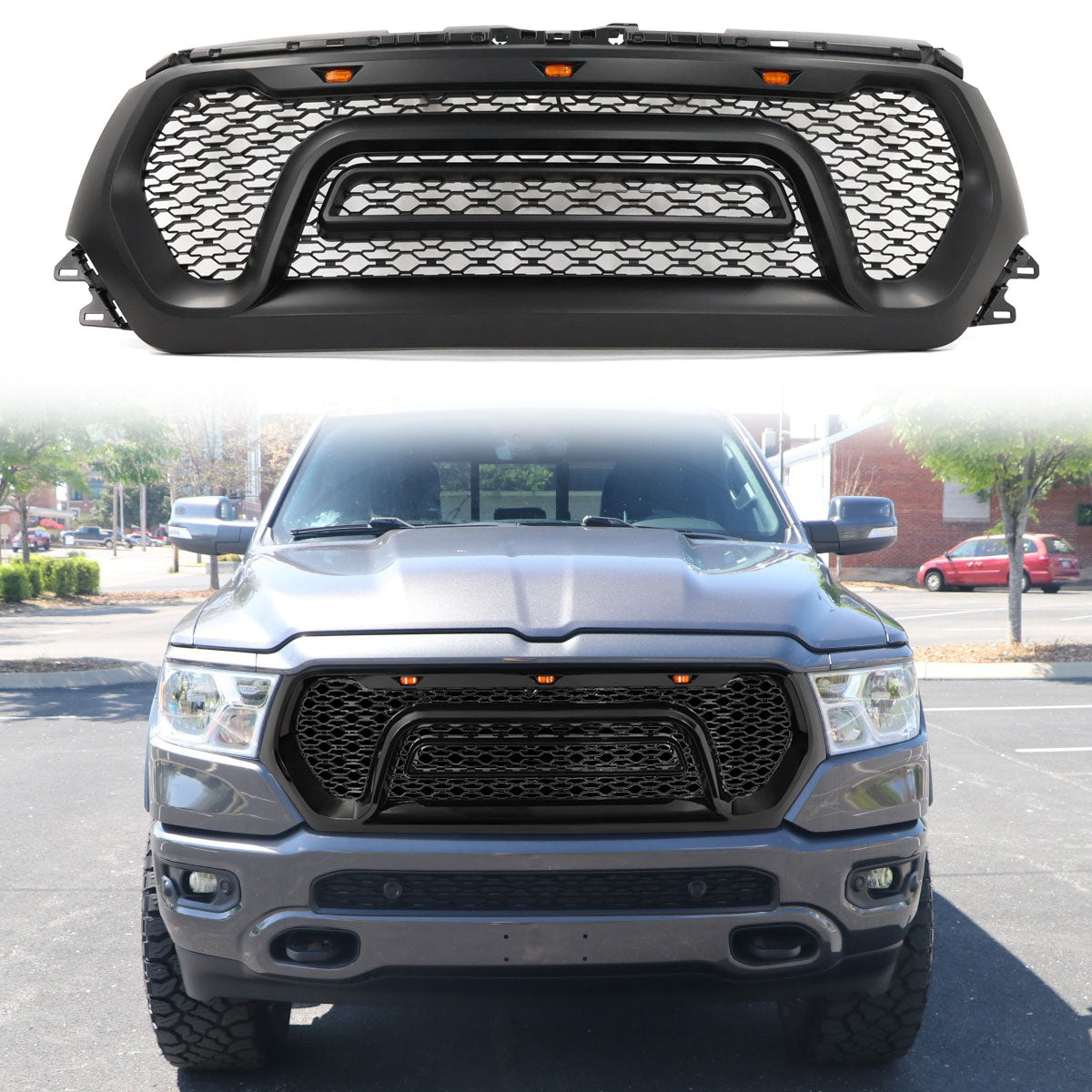 2019-2023 Ram 1500 Rebel Style Grille w/ Signal Lights ABS