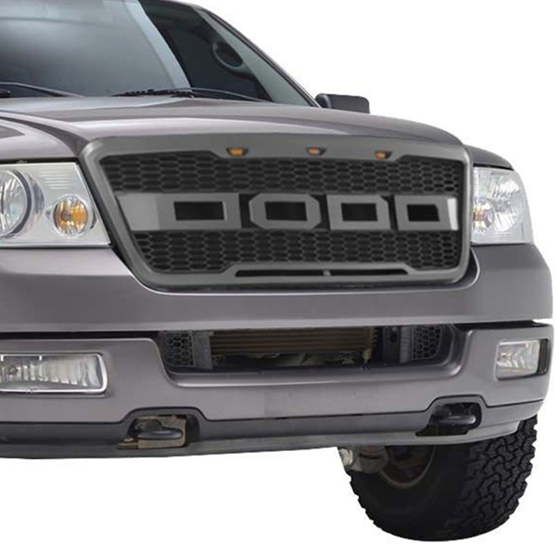 2004-2008 Ford F150 R Style Front Bumper Upper Grille W/ LED Lights