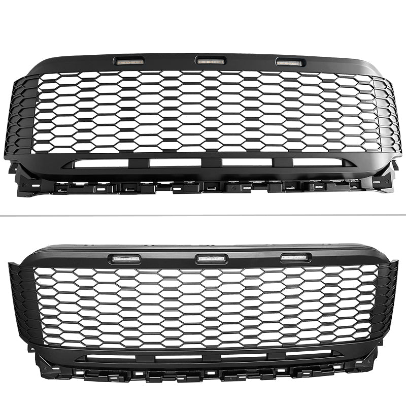 2021-2023 Ford F-150 Grill R Style Front Mesh Car Grille w/ LED ABS