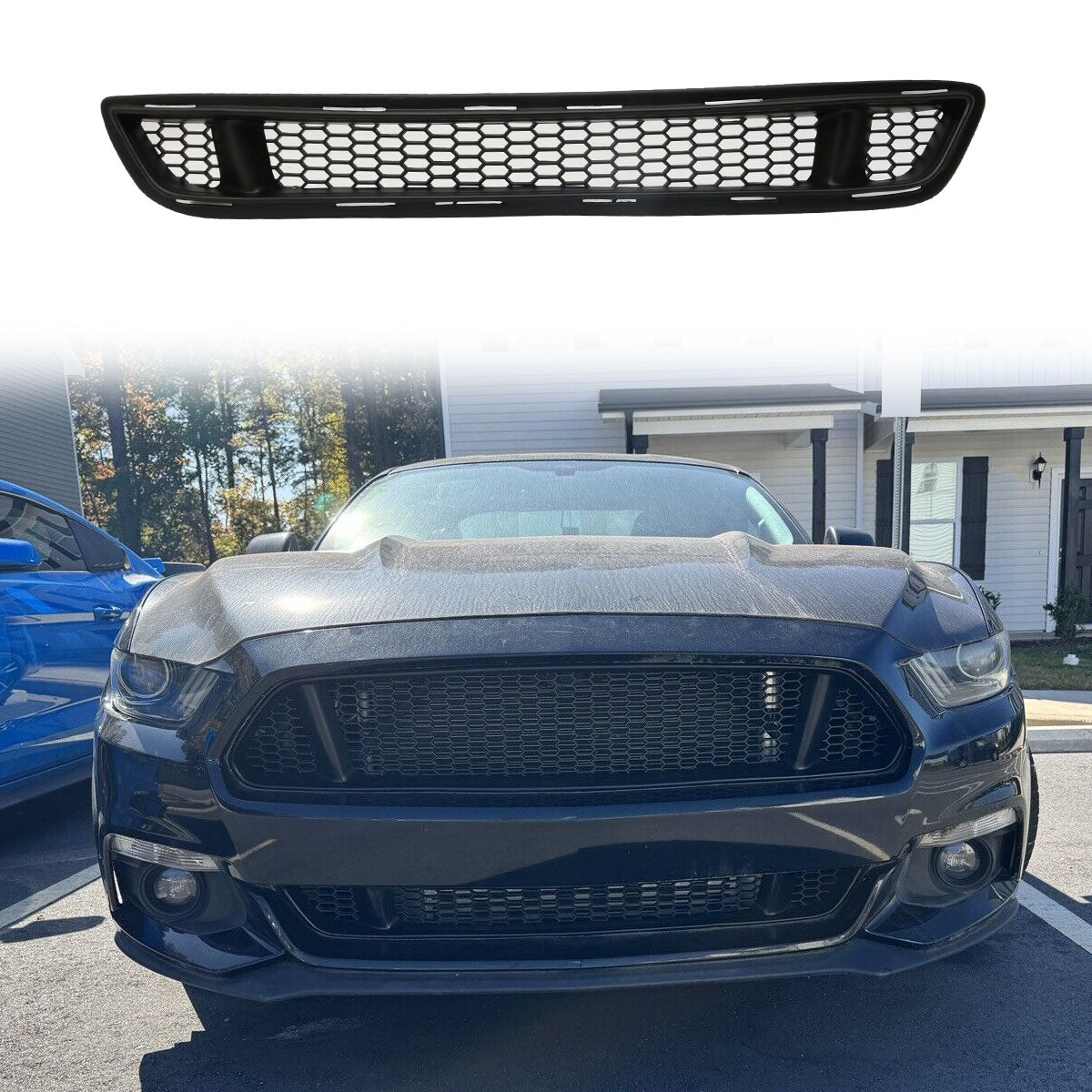 2015-2017 Ford Mustang Unpainted Front Lower Mesh Grille Grill PP
