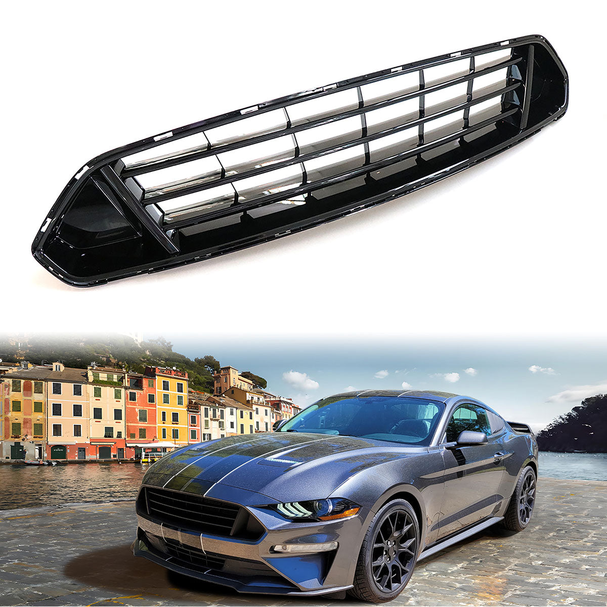 2018-2022 Ford Mustang Front Upper Grid Grille Guard Bumper Grill ABS