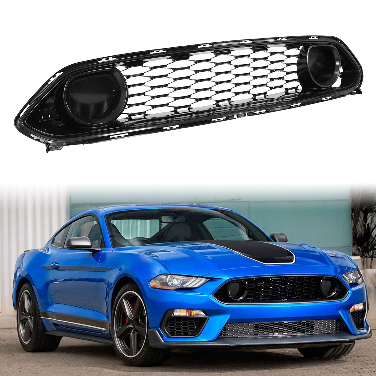 2021-2023 Ford Mustang Mach 1 Grill Black Front Mesh Car Grille ABS