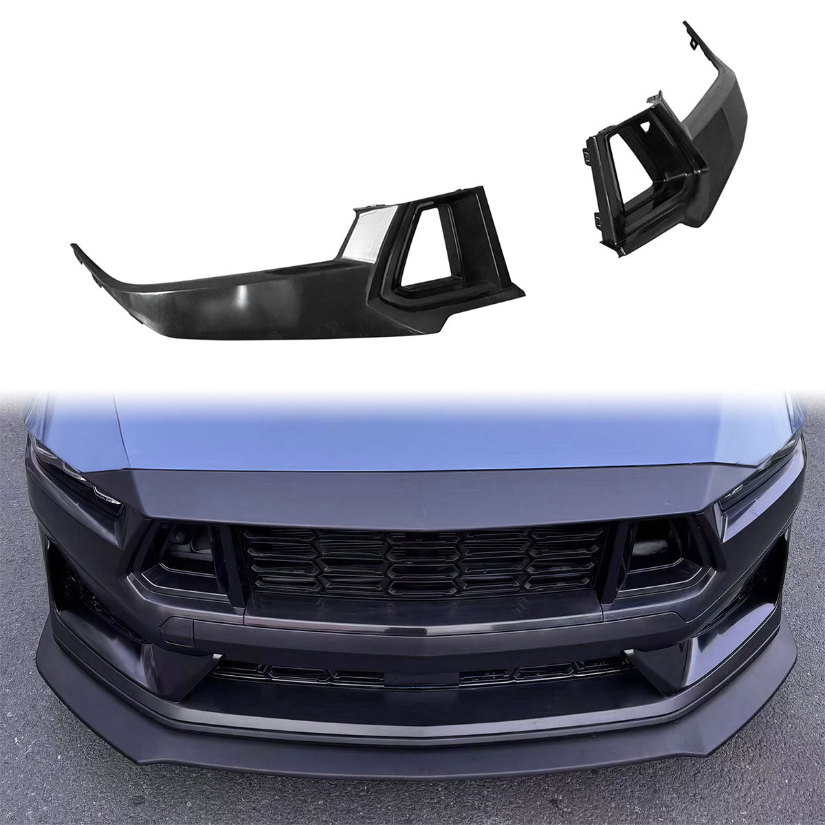 2024-2025 Ford Mustang Dark Horse Front Bumper Upper Side Grille ABS
