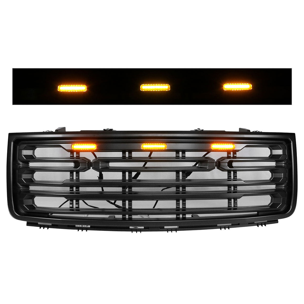 2007-2013 GMC Sierra 1500 Front Bumper Hood Grille Guard Grill