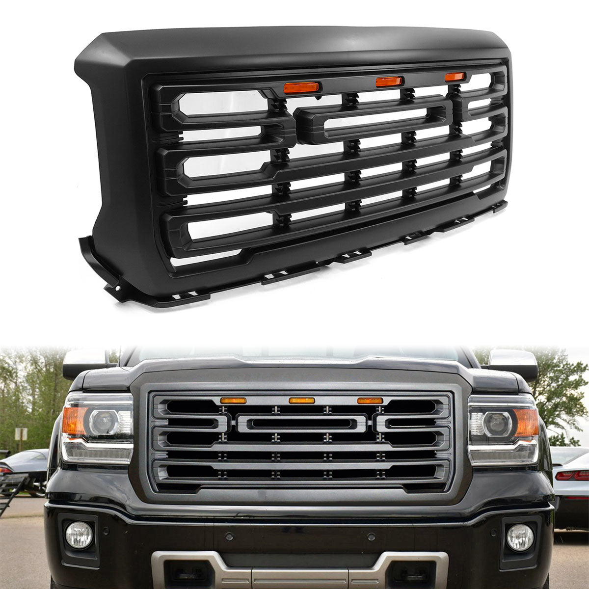 2014-2015 GMC Sierra 1500 Front Bumper Hood Grille Guard Grill