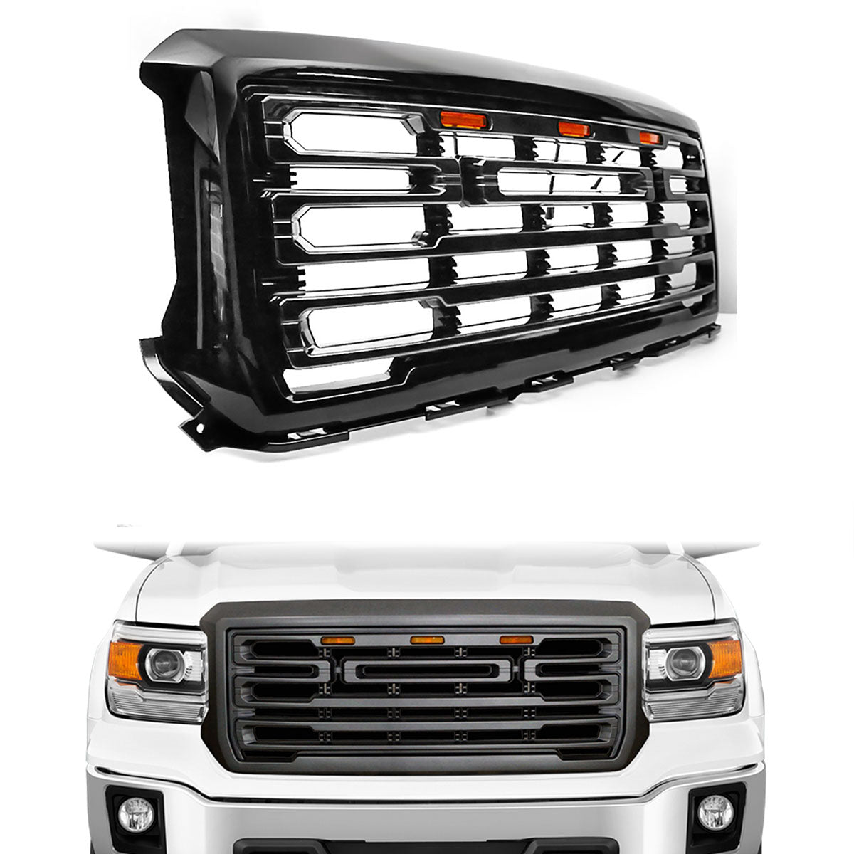 2014-2015 GMC Sierra 1500 Front Bumper Hood Grille Guard Grill