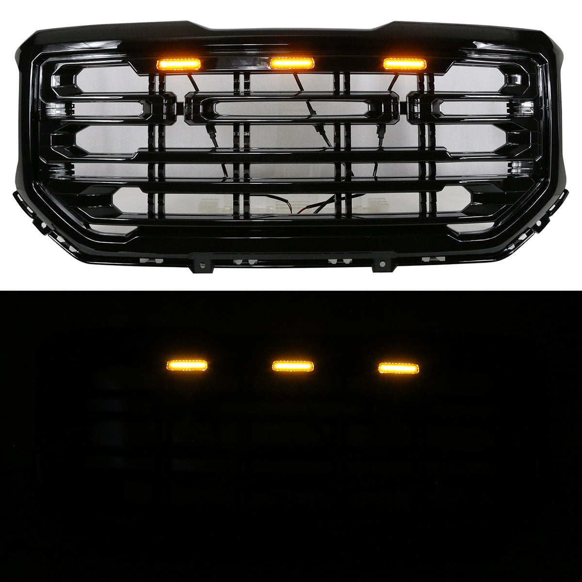 2016-2019 GMC Sierra 1500 Front Bumper Hood Grille Mesh Hood Guard