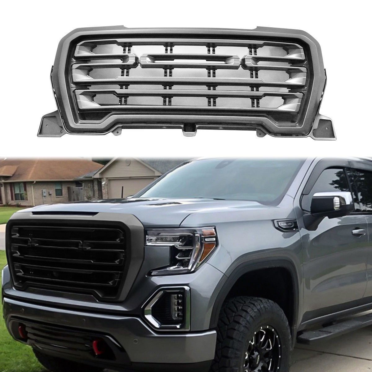 2019-2021 GMC Sierra 1500 Front Bumper Hood Grille Guard Grill
