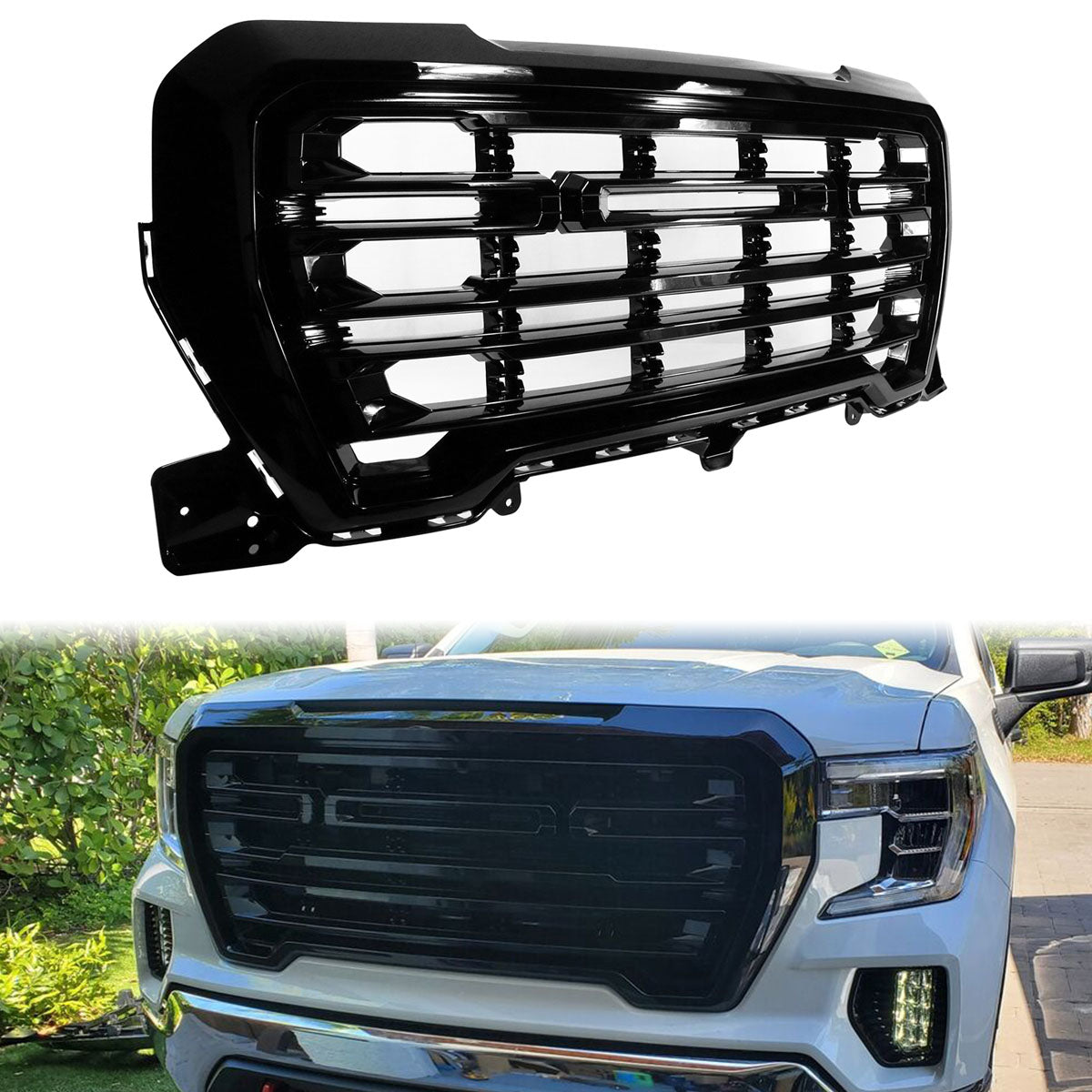 2019-2021 GMC Sierra 1500 Front Bumper Hood Grille Guard Grill