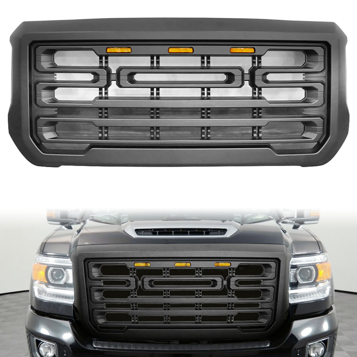 2015-2019 GMC Sierra 2500 3500 Front Grille Guard with Signal Light