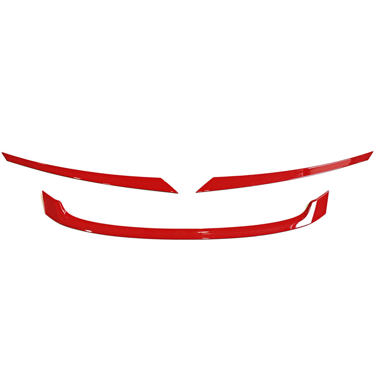 2016-2021 Honda Civic Type R Style Red 3Pc Grille Trim ABS