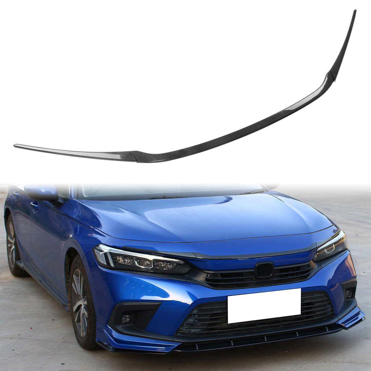 2022-2025 Civic Sedan Hatchback Carbon Fiber Print Grille Trim ABS