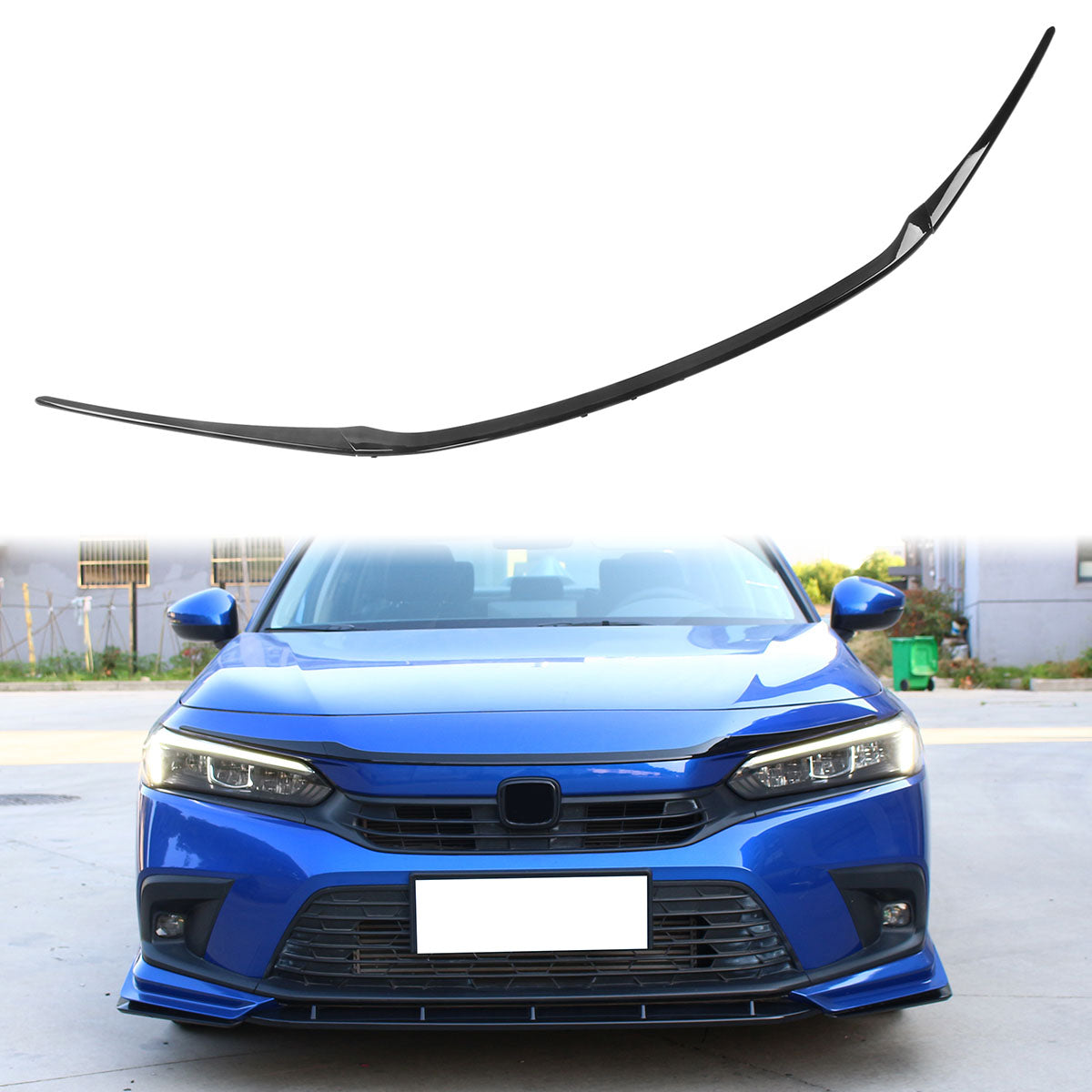 2022-2025 Honda Civic Sedan Hatchback Gloss Black Grille Trim ABS