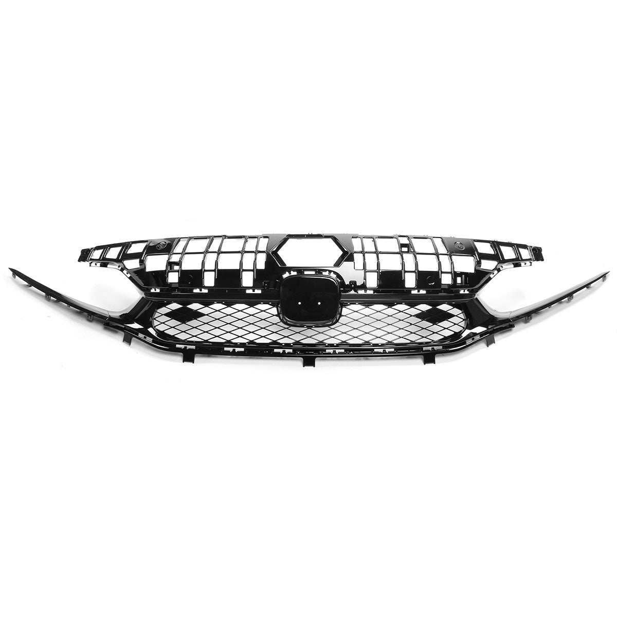 2022-2024 Honda Civic Sedan Rock Style Upper Grille Gloss Black ABS