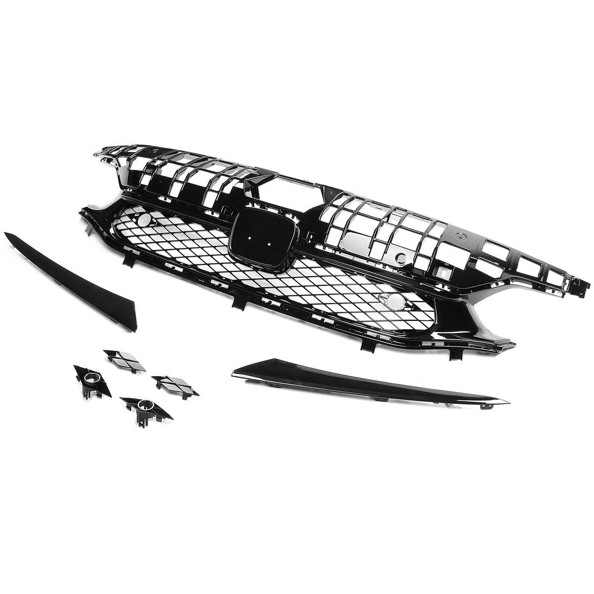 2022-2024 Honda Civic Sedan Rock Style Upper Grille Gloss Black ABS