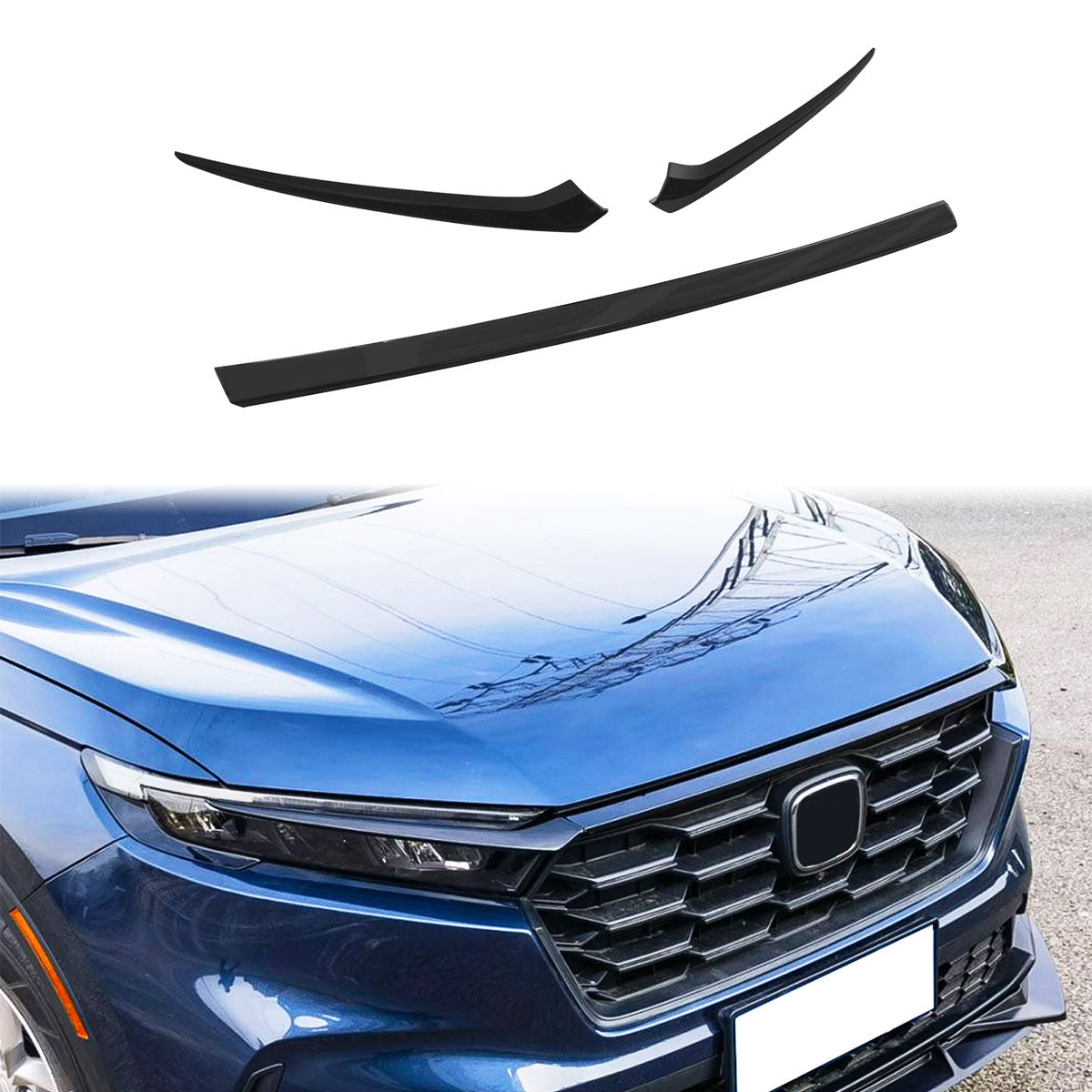 2023-2025 Honda CR-V 4DR Grill Gloss Black Bumper Grille Cover Trim