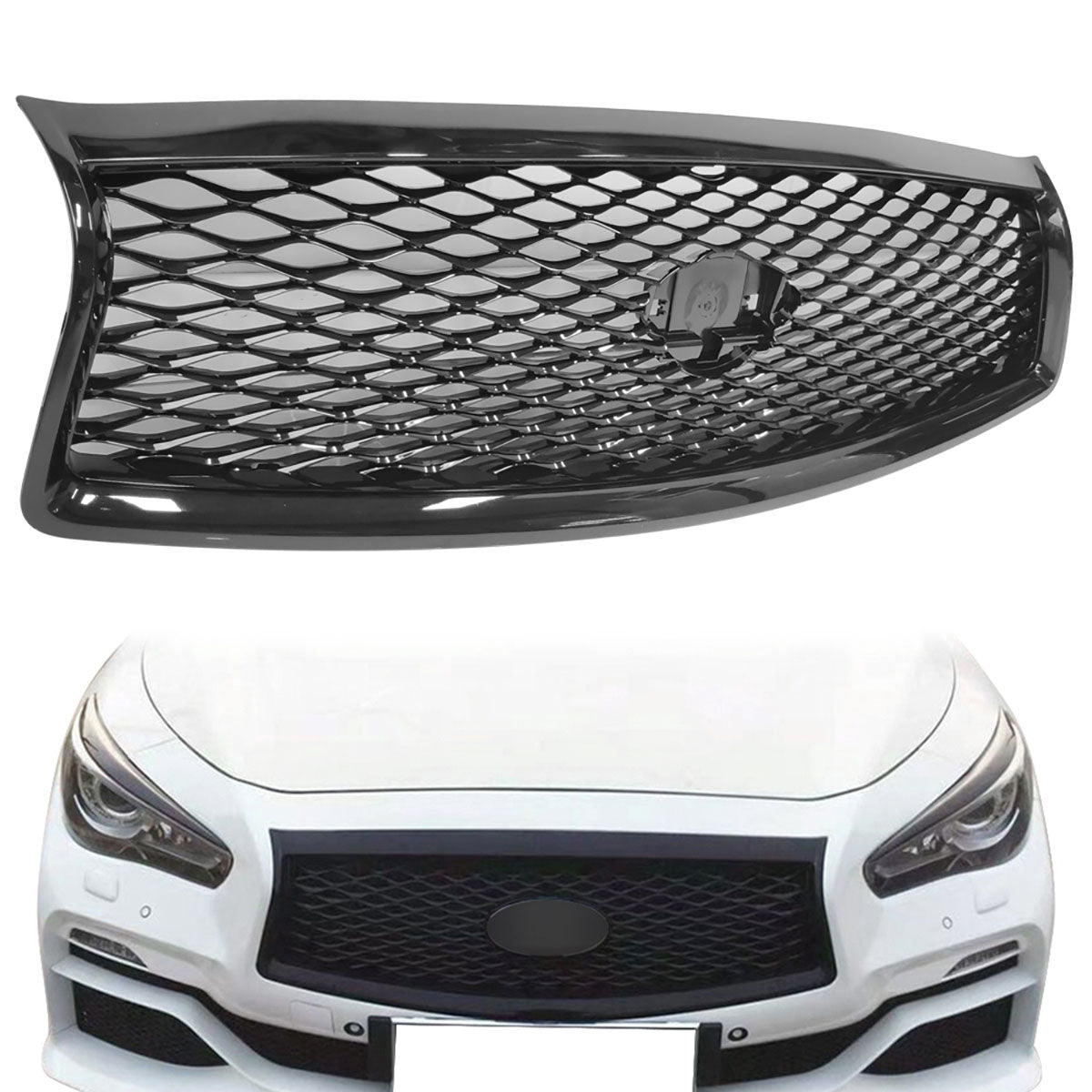 2014-2017 Infiniti Q50 Sedan Eau Rouge Black Concept Car Mesh Grille