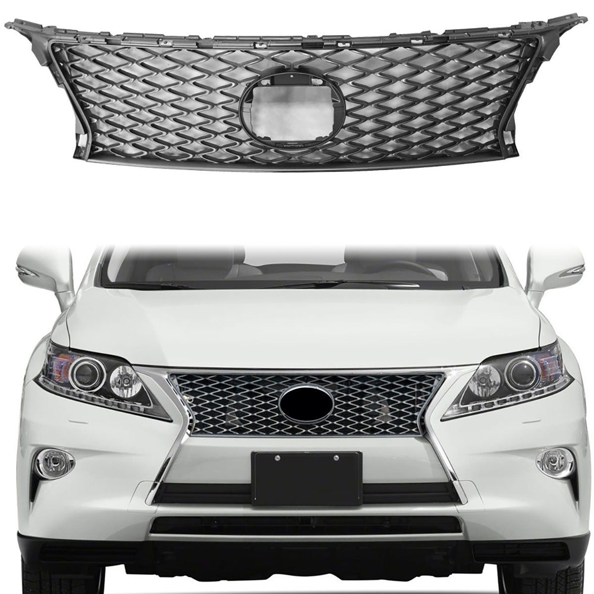 2013-2015 Lexus RX350 RX450h F Sport Style Chrome Honeycomb Grille