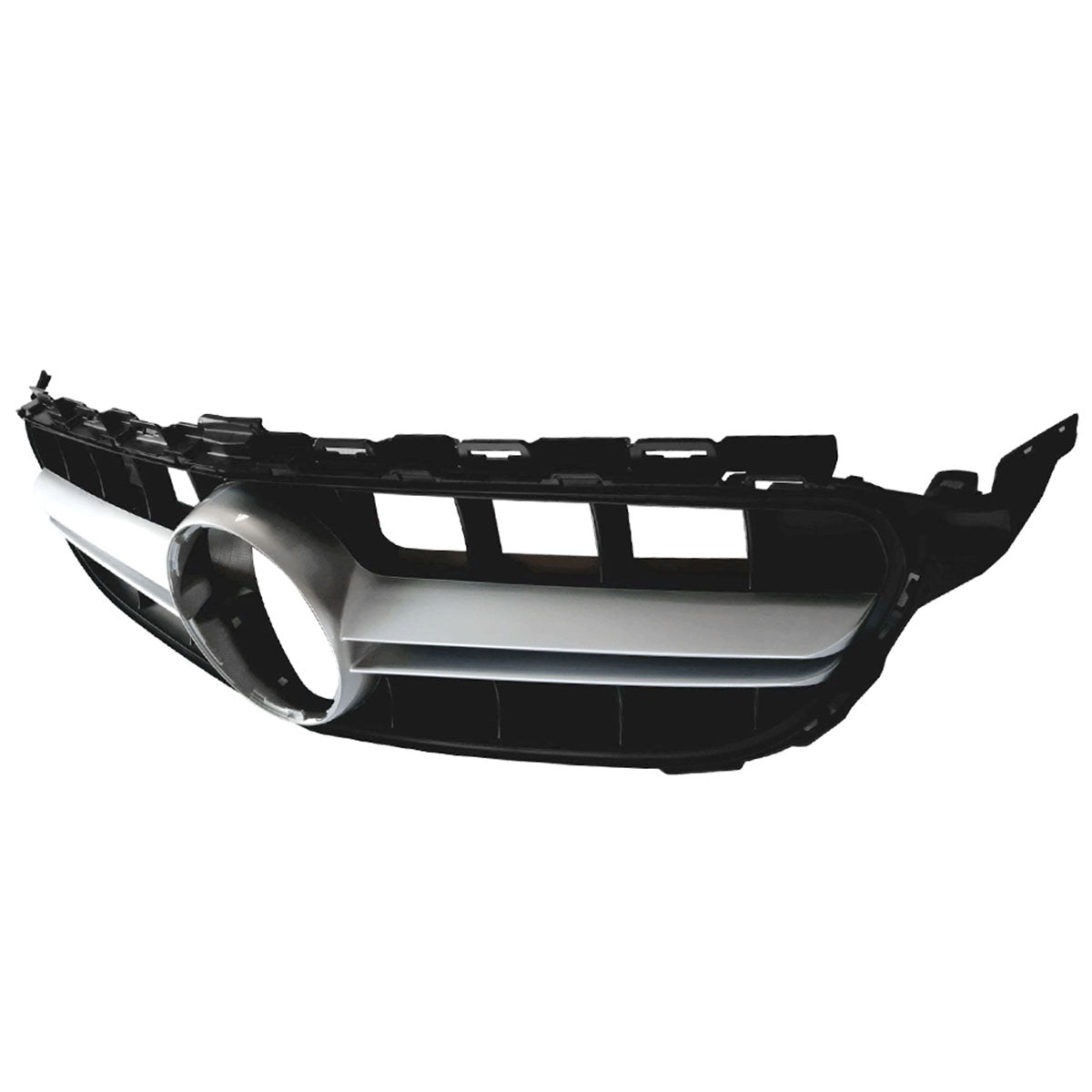 2015-2018 Benz W205 C-Class Vertical AMG Style Silver Front Grille