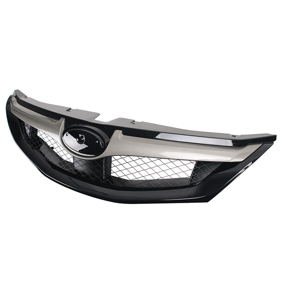 2008-2010 Subaru Impreza WRX OE Style Grille Gloss Black W/ Silver ABS