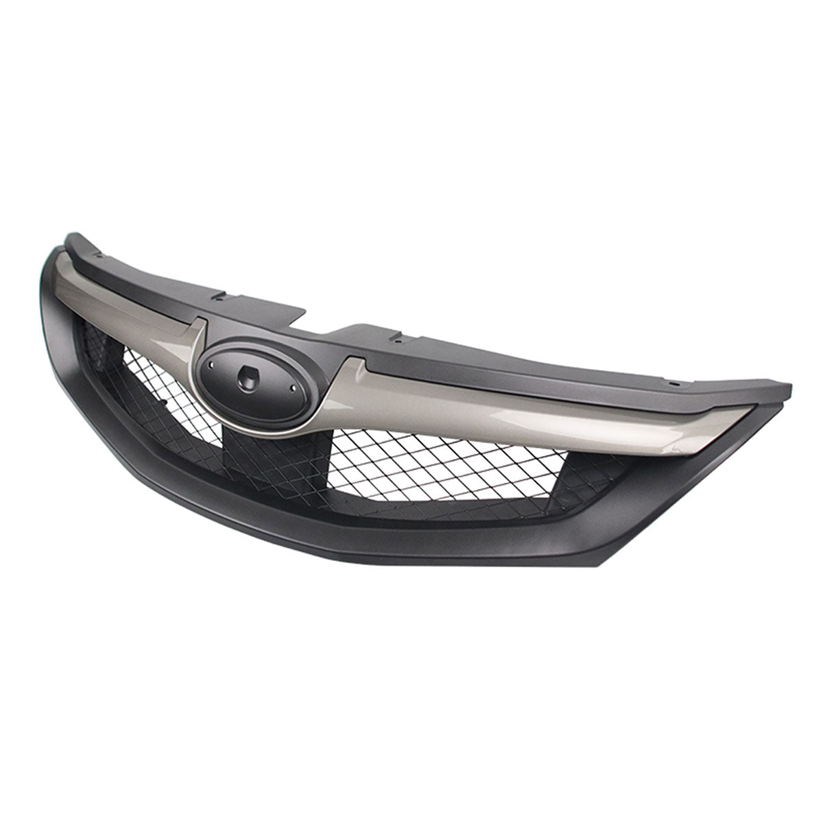 2008-2010 Subaru Impreza WRX OE Style Grille Matte Black W/ Silver ABS