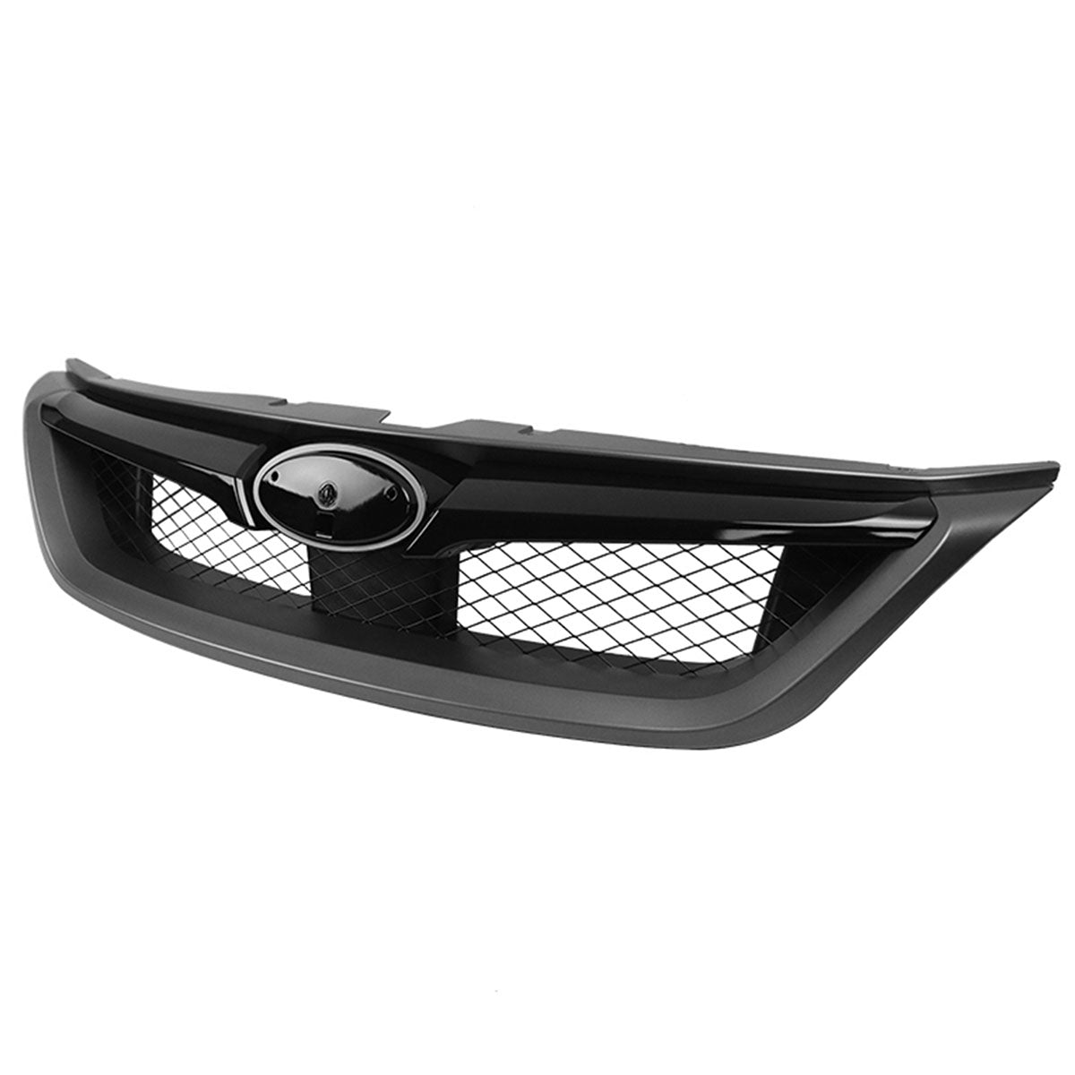 2011-2014 Subaru Impreza WRX OE Style Grille Gloss Black W/ Gray ABS