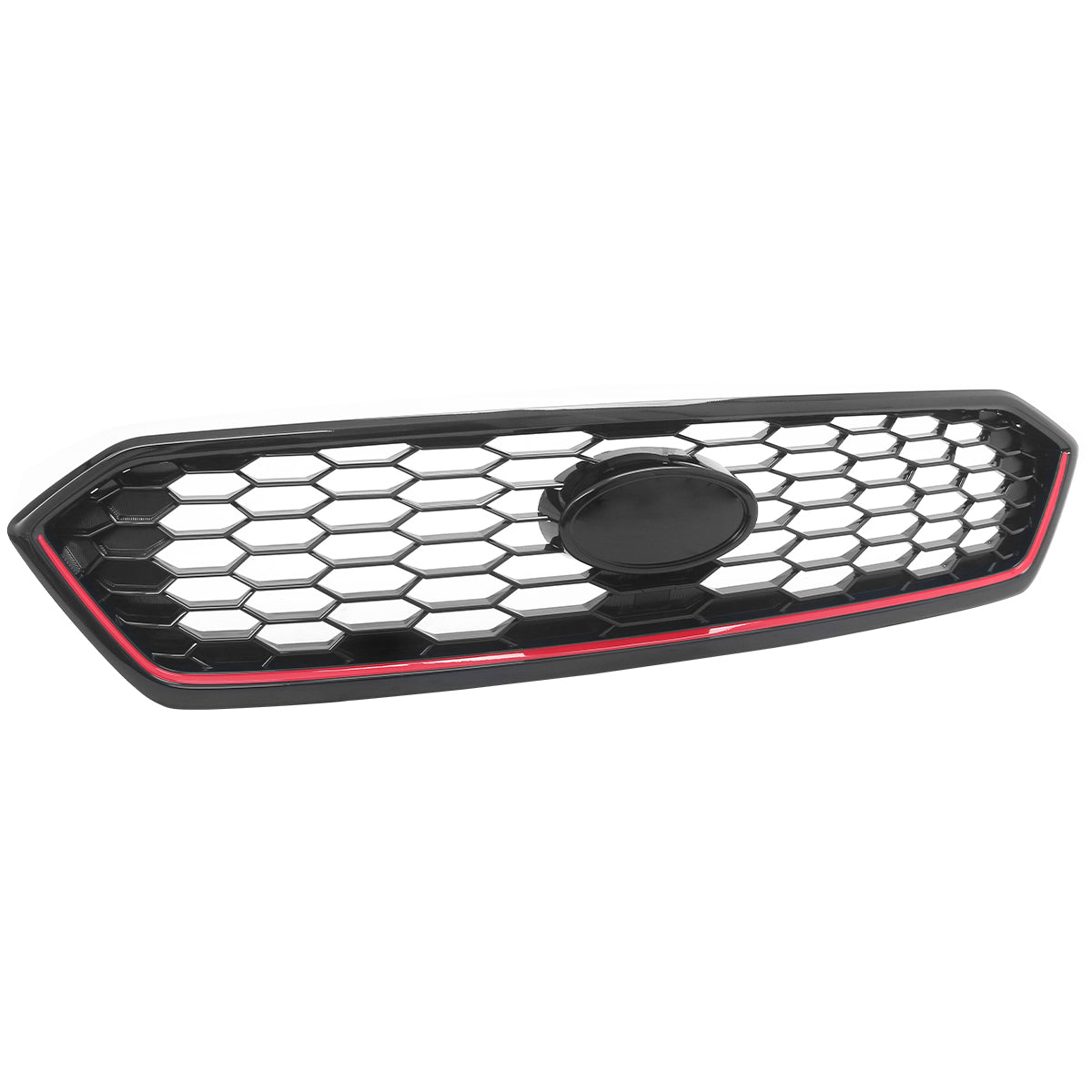 2018-2021 Subaru WRX Gloss Black W/ Red JDM Front Bumper Grille ABS