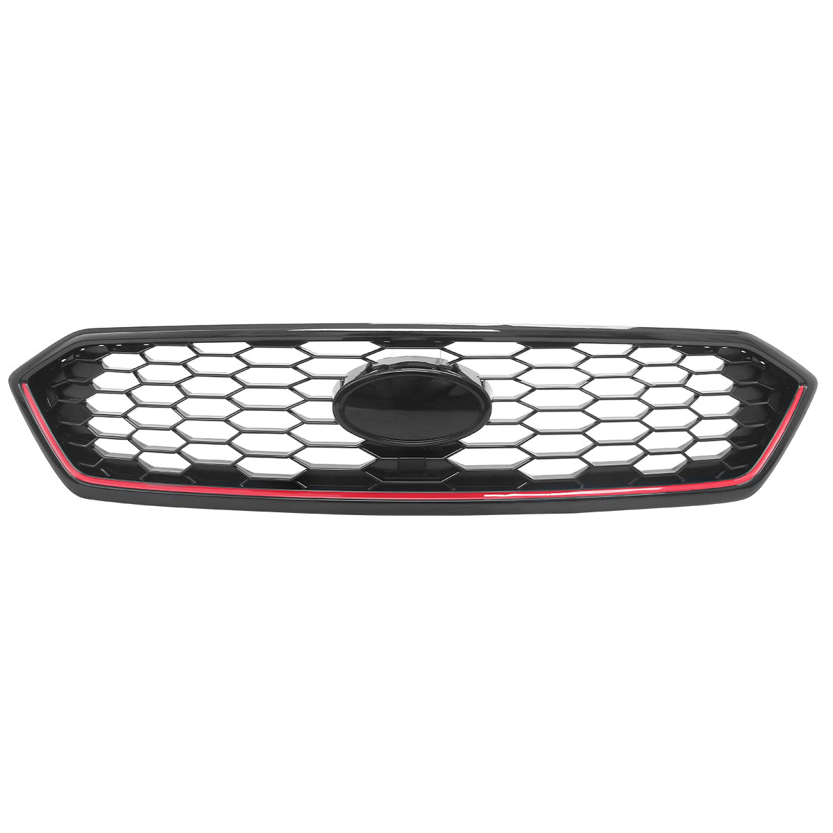 2018-2021 Subaru WRX Gloss Black W/ Red JDM Front Bumper Grille ABS