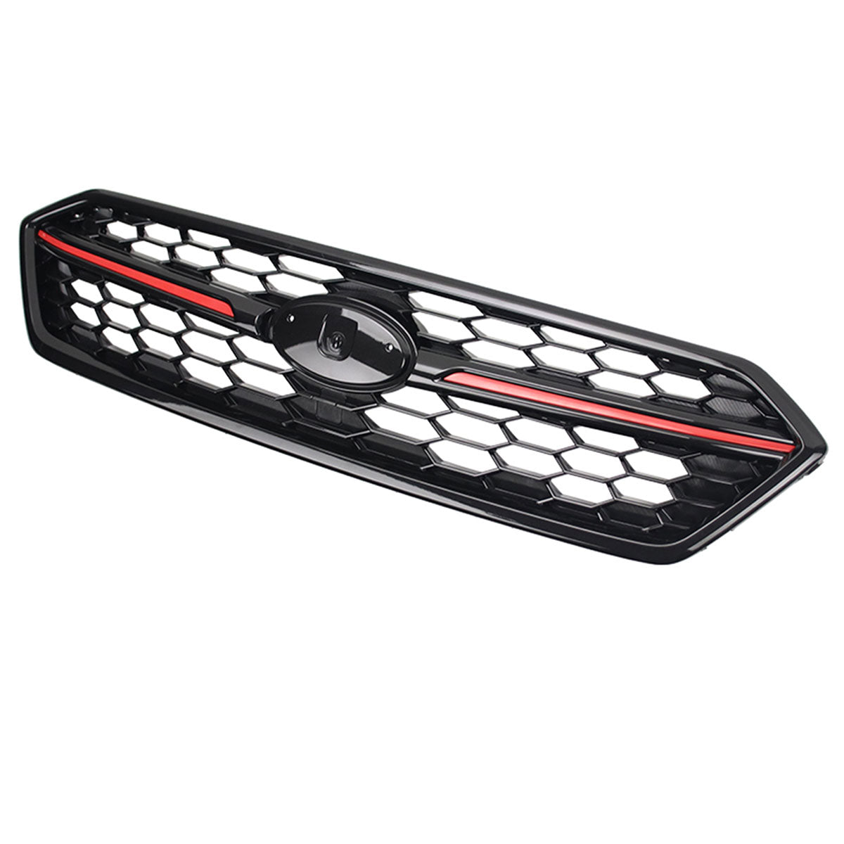 2018-2021 Subaru WRX Gloss Black W/ Red STI Style Front Grille ABS