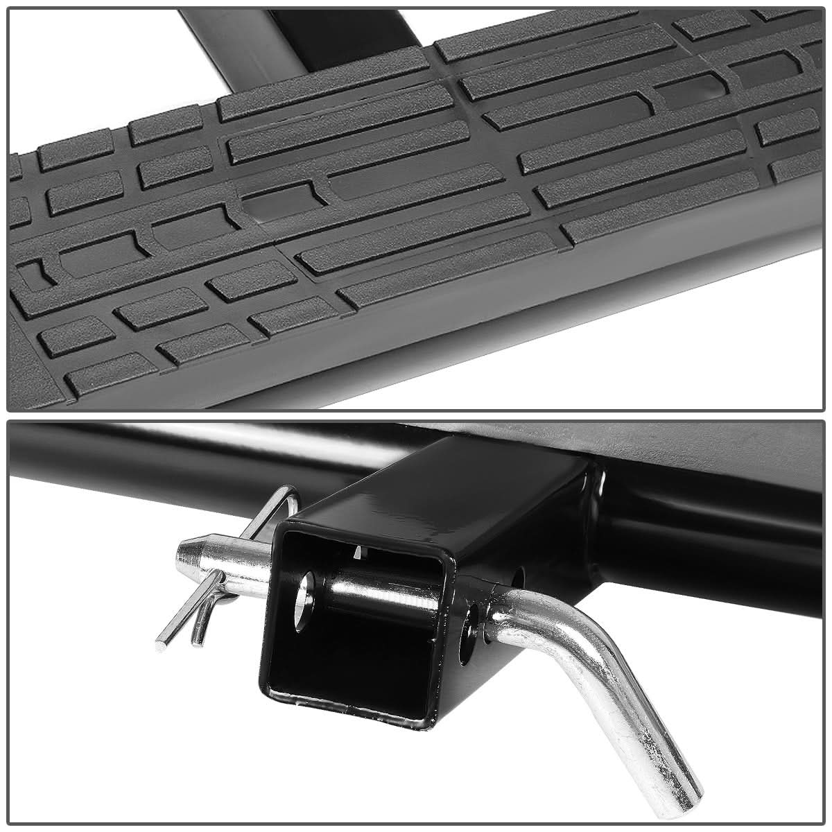 2 Inch Receiver Hitch Step - 37 Inch 4 Inch Oval Step Black