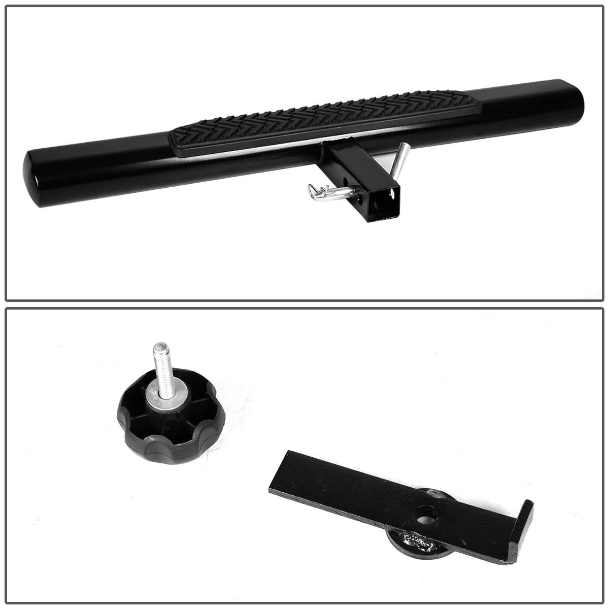 2 Inch Receiver Hitch Step - 35 Inch Black Oval Design