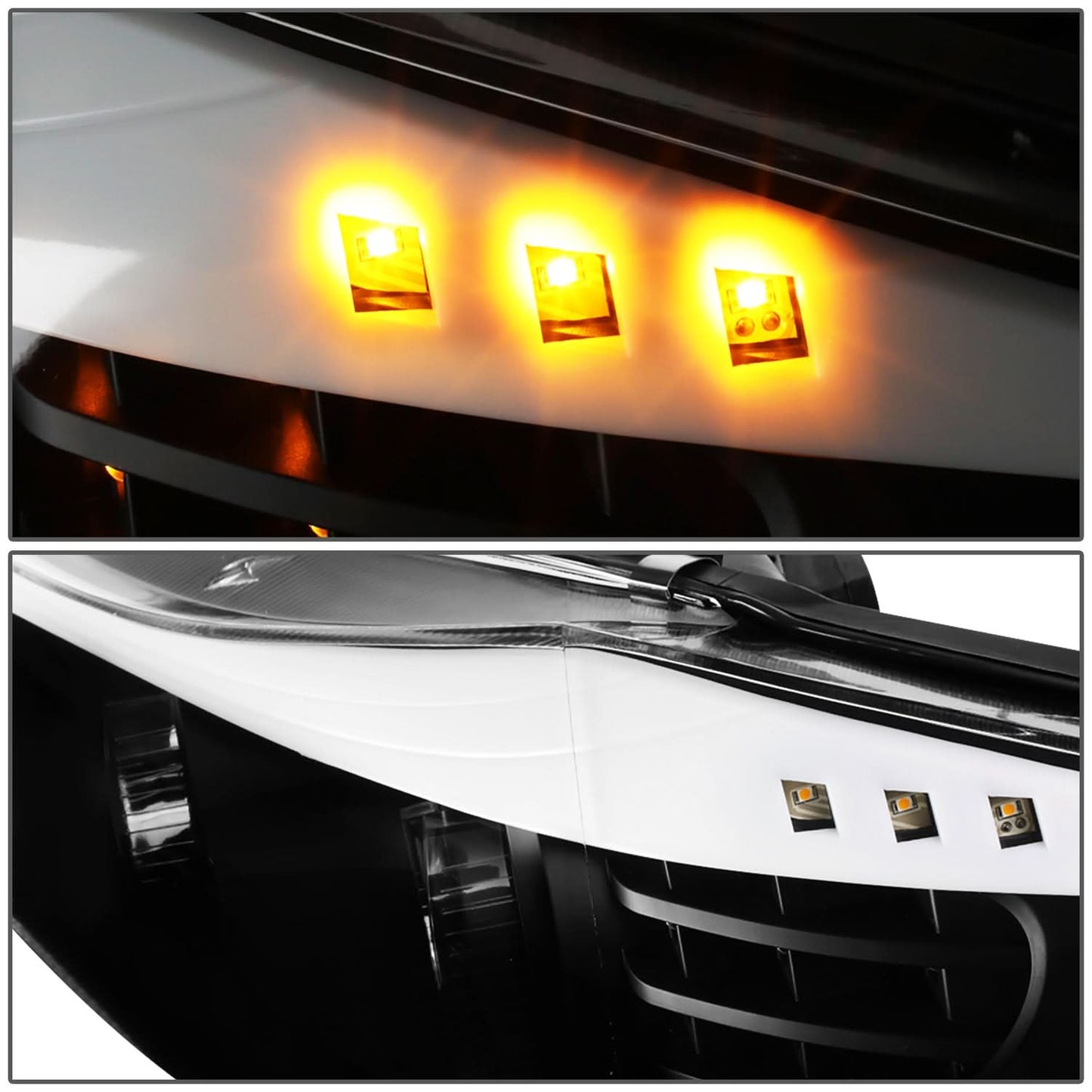 06-12 BMW 3-Series E90 3D Crystal Halo Projector Sequential Headlights