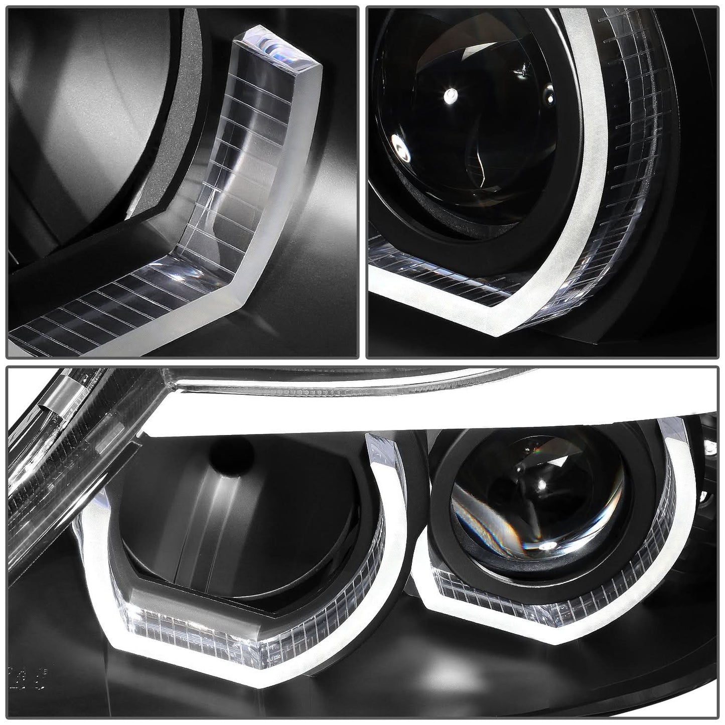 06-12 BMW 3-Series E90 3D Crystal Halo Projector Sequential Headlights