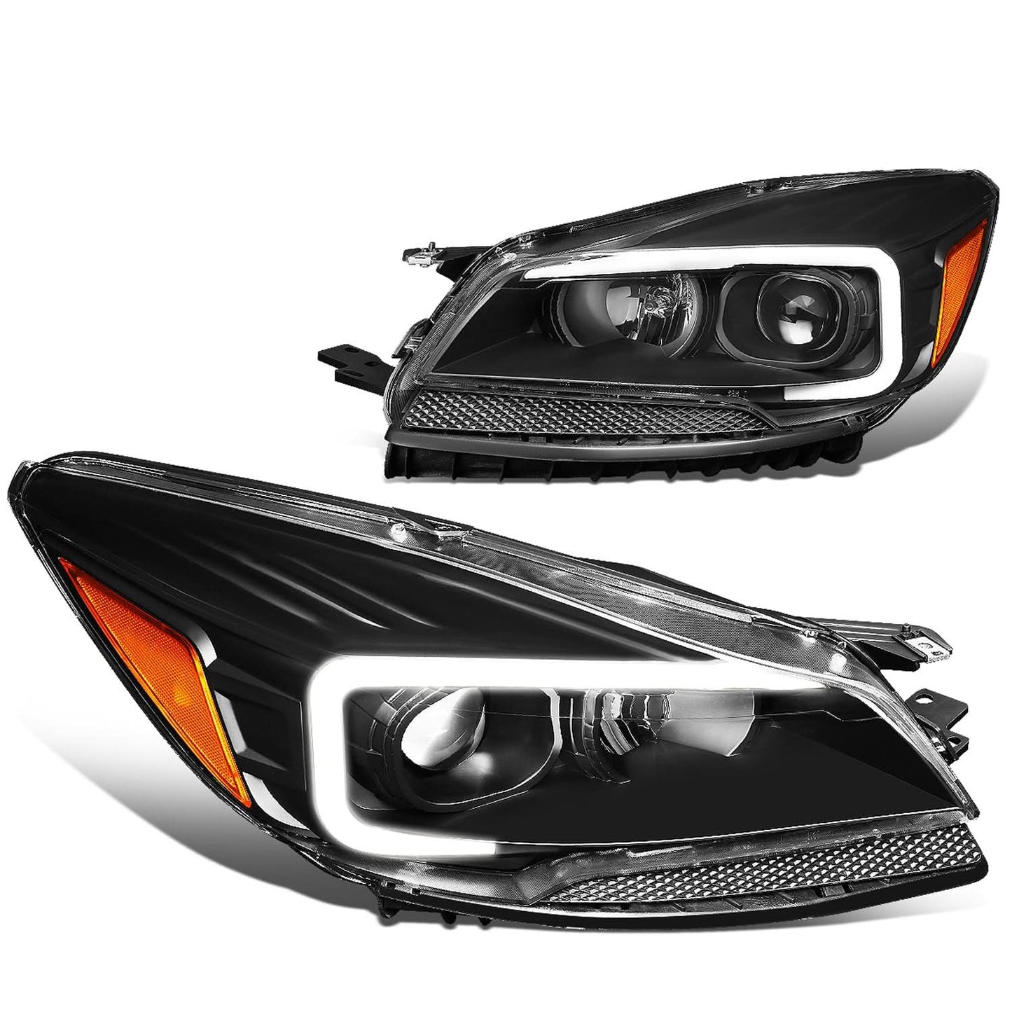 2013-2016 Ford Escape 3D LED DRL Projector Headlights Black Housing