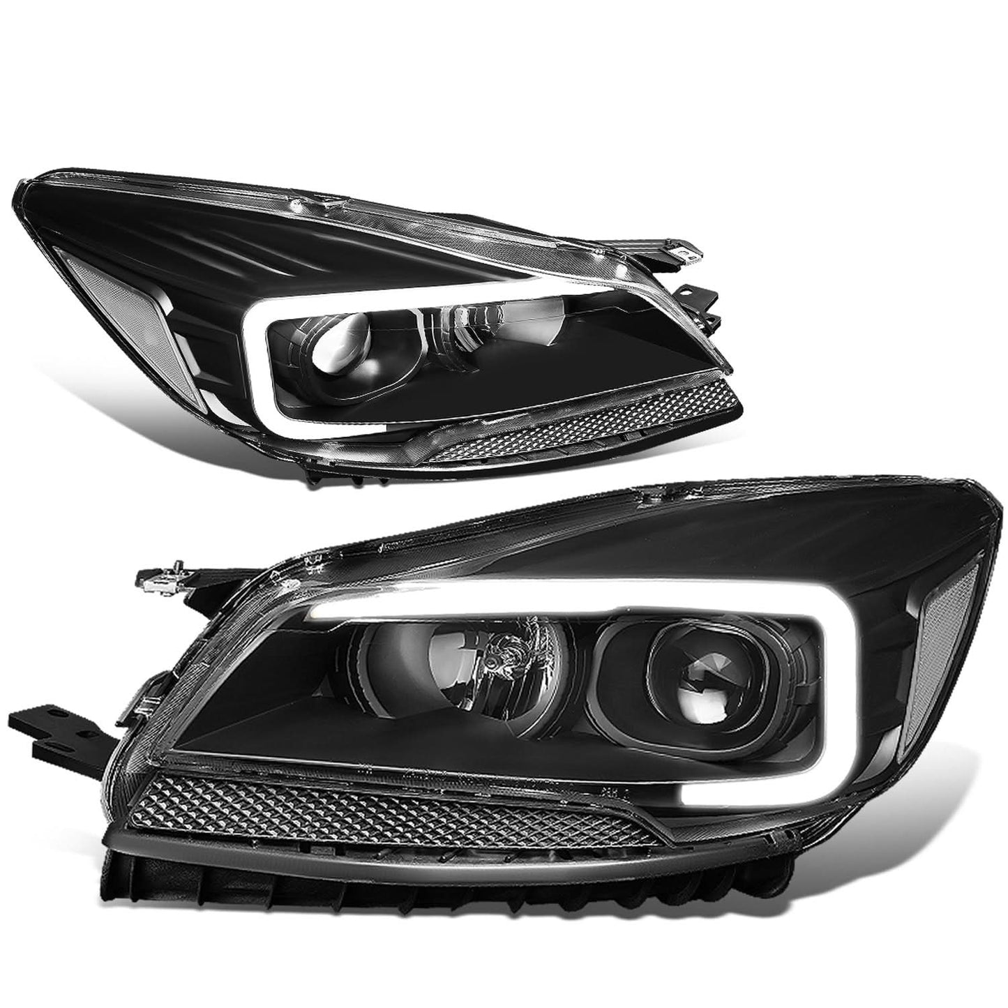 2013-2016 Ford Escape 3D LED DRL Projector Headlights Black Housing