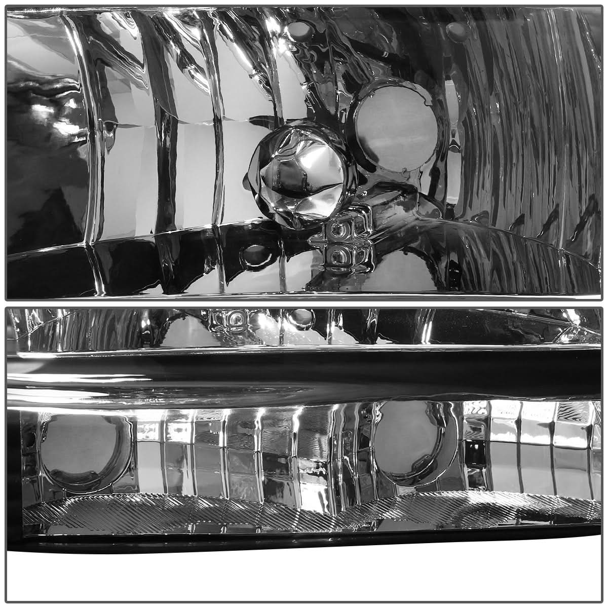1997-2004 Dodge Durango Black Housing Headlights with Amber Corner
