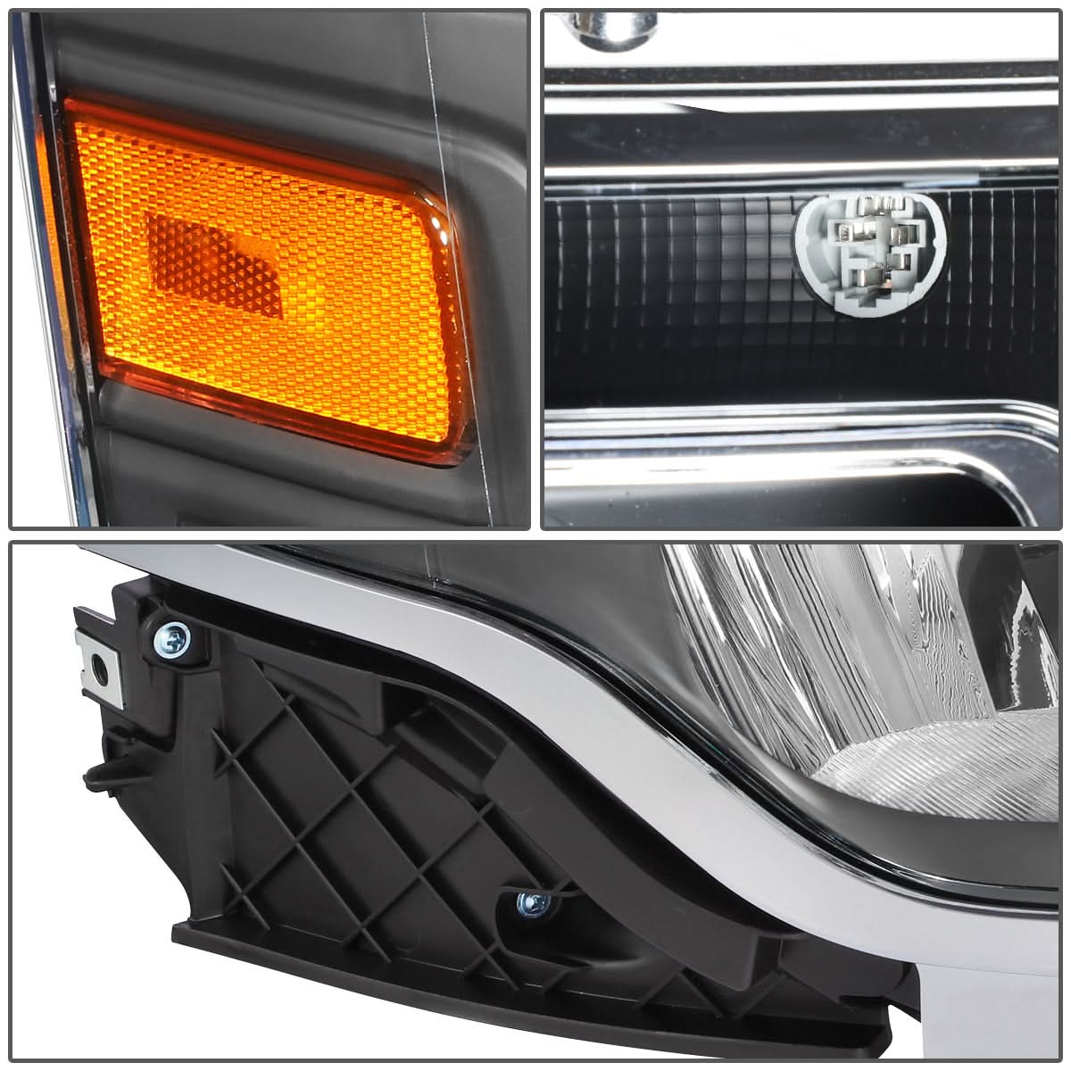 2013-2019 Ford Flex Black Housing Halogen Headlights