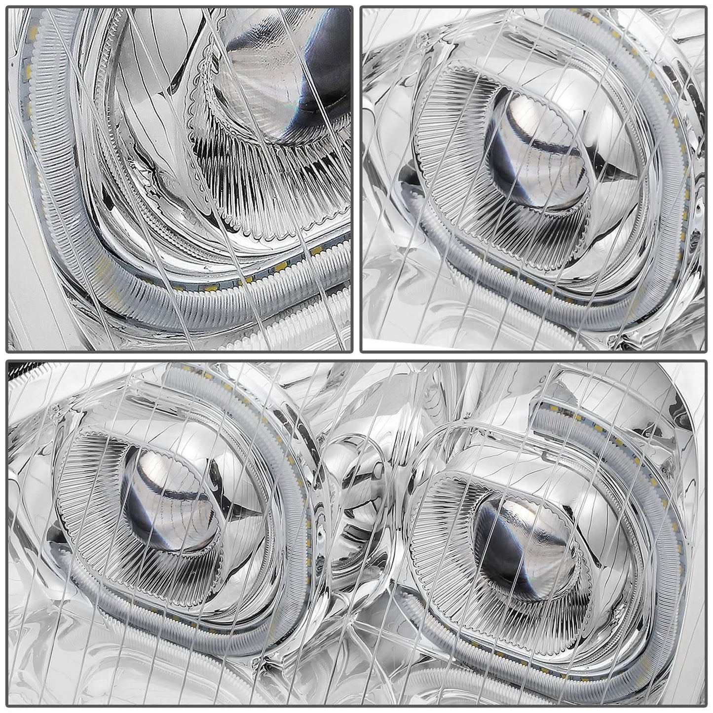 04-17 Freightliner Columbia LED Projector Headlights - Chrome