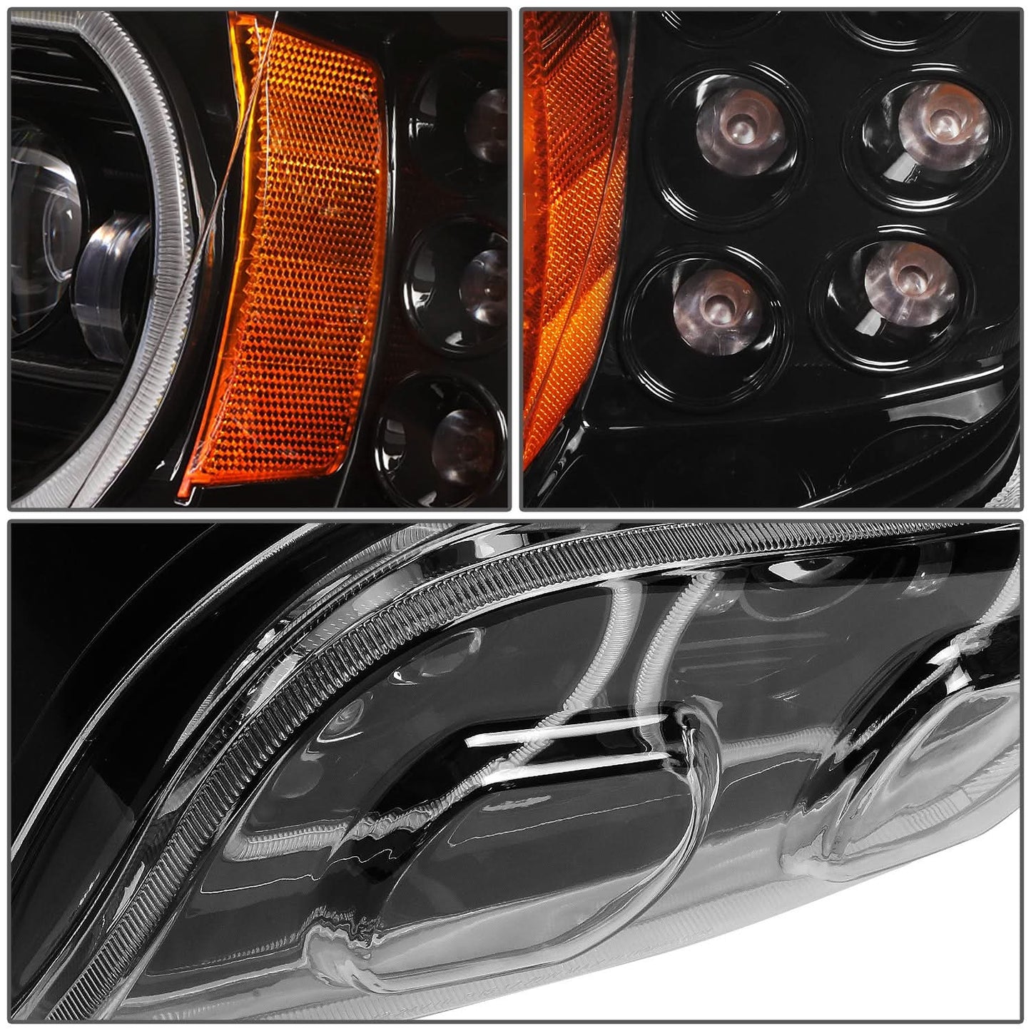 2008-2021 Peterbilt 388/389/567 Black Headlights
