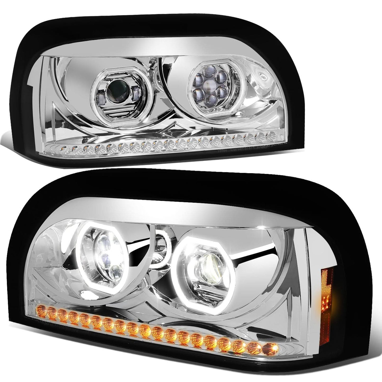 96-10 Freightliner Century Projector Headlights - Clear