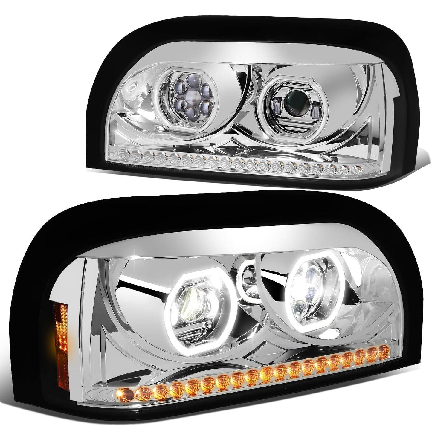 96-10 Freightliner Century Projector Headlights - Clear