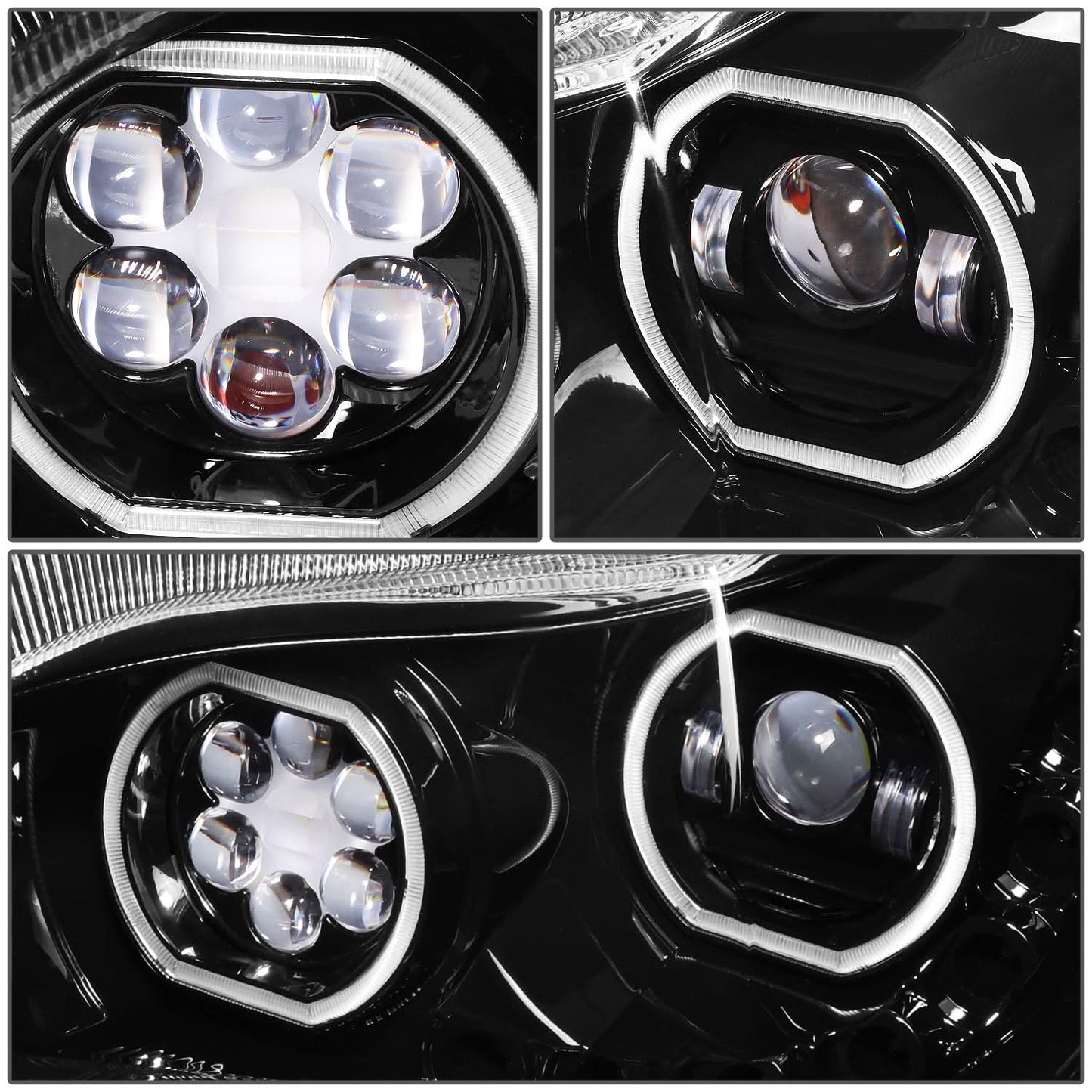 13-21 Kenworth T680 Projector Headlights - Black