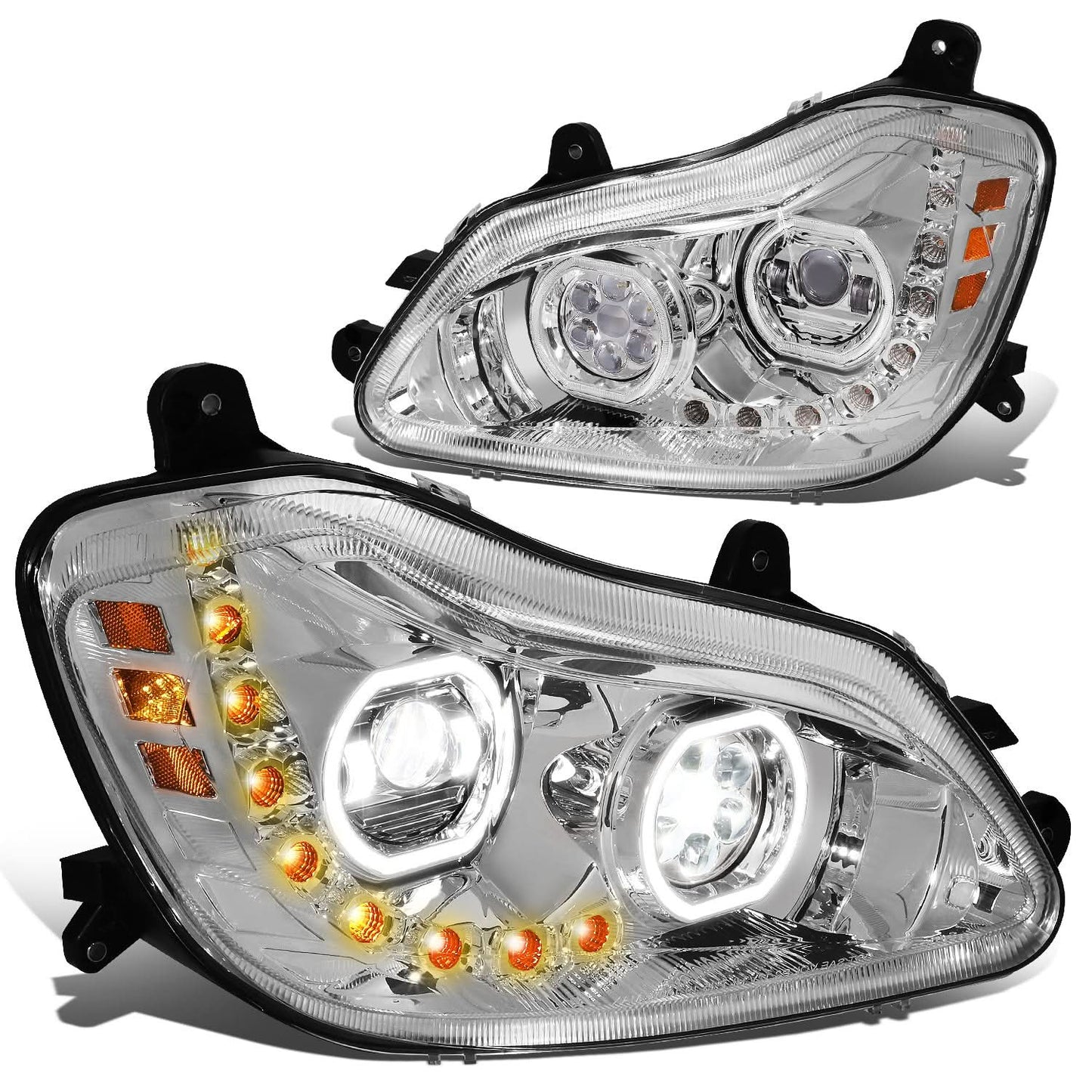 13-21 Kenworth T680 Projector Headlights - Clear
