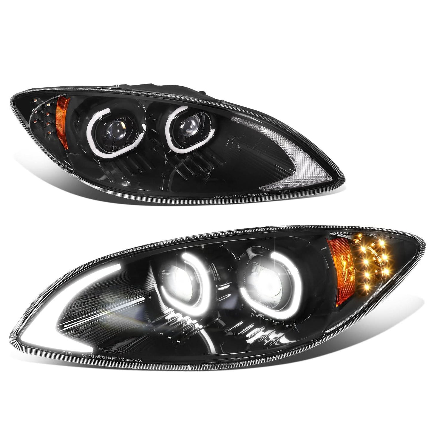 09-18 International Harvester ProStar Full LED Headlights - Black
