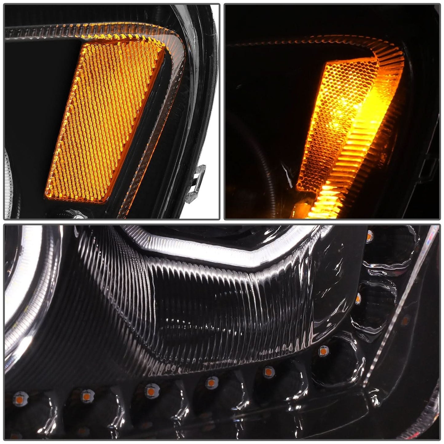 11-20 Peterbilt 579 LED Headlights - Black