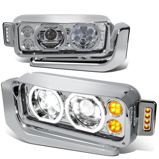 81-88 Peterbilt 359 / 87-07 379 / 08-21 389 LED Clear Headlights