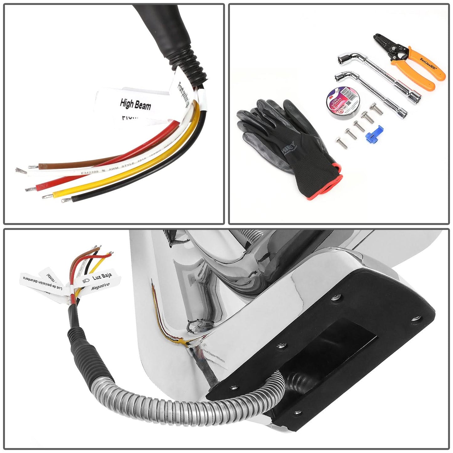81-88 Peterbilt 359 / 87-07 379 / 08-21 389 Black Headlights