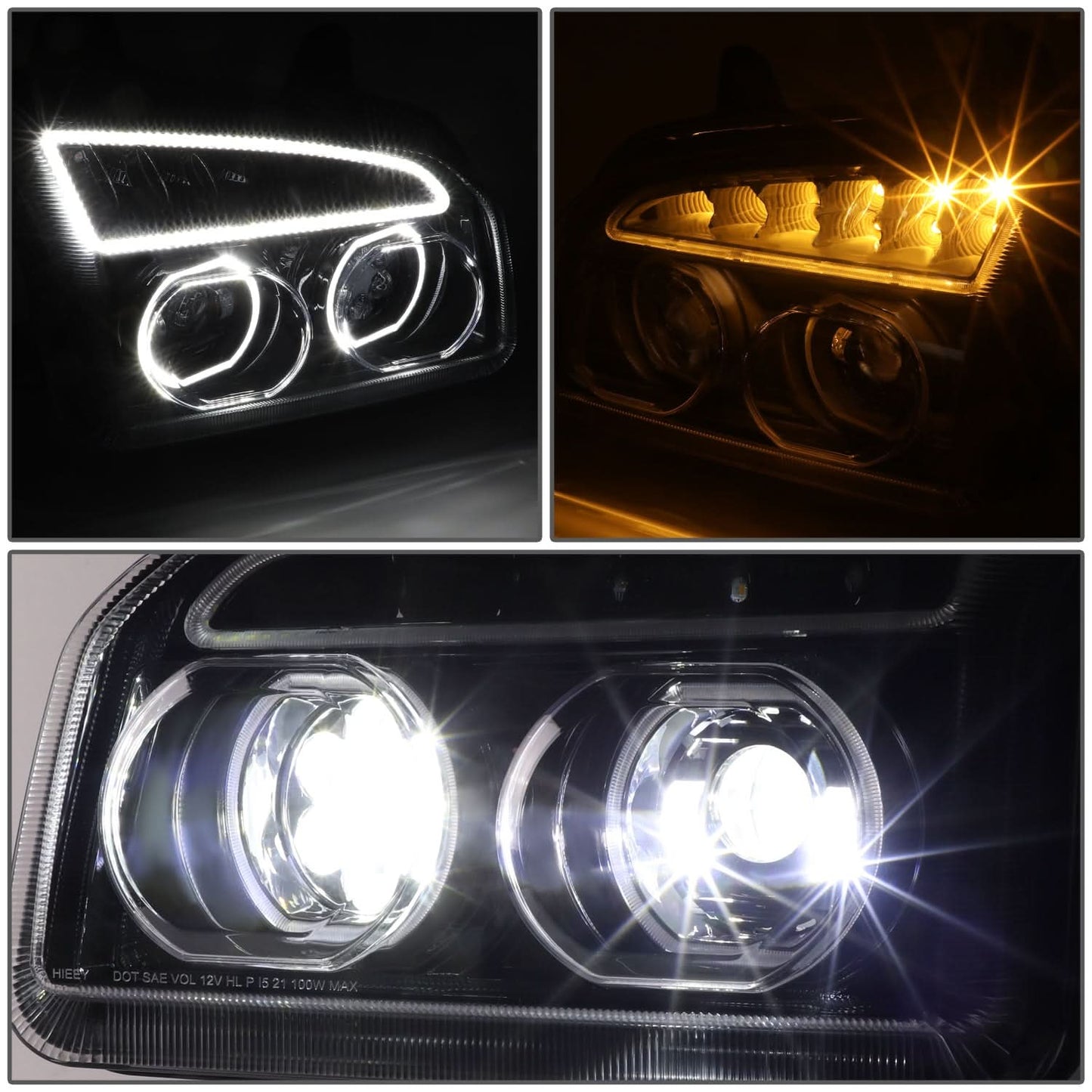 2019-2022 Kenworth T880 Black Headlights